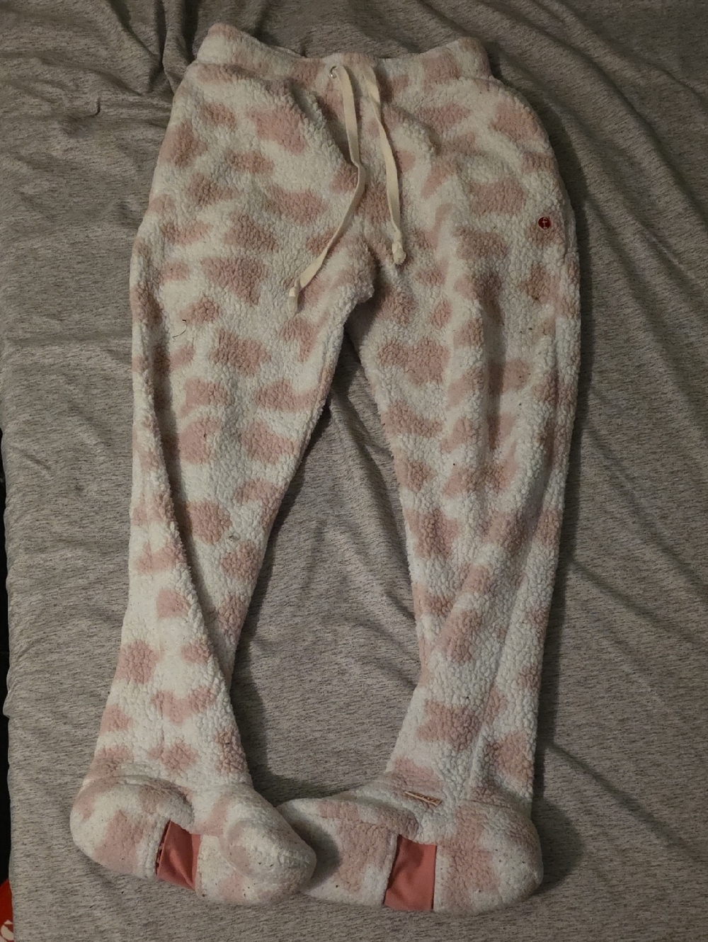 Women’s Plush Pink & White Cozy Lounge Pants